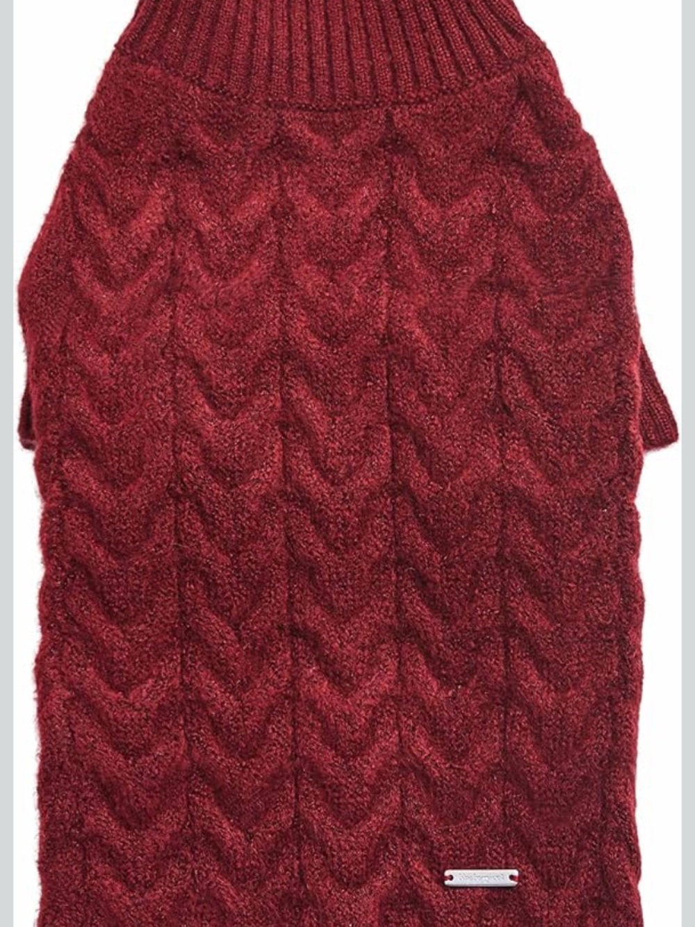 Doggy size 18” medium Knit Turtleneck Sweater Dress - Burgundy